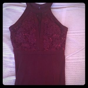 Stunning wine colored dress